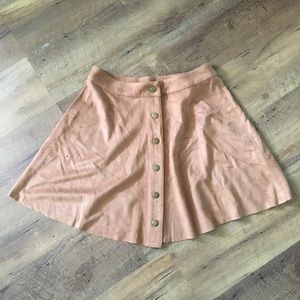 Suede miniskirt